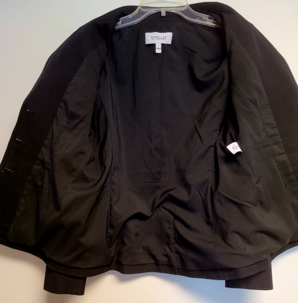 Derek Lam 10 Crosby  Black Utility Jacket Blazer Size 6 - Picture 6 of 7